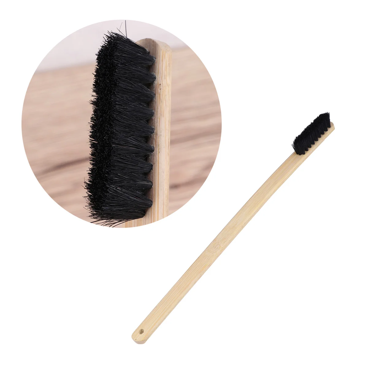 

Wheel Brush Long Wooden Handle Cleaning Brush Crevice Brush Angle Multi-Function Steel Ring Cleaning Tool