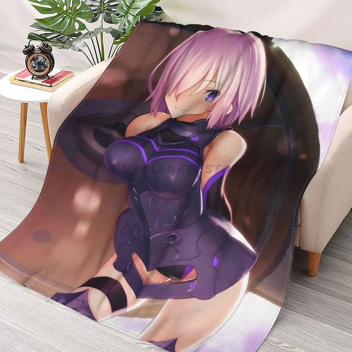 

Fate Grand Order - Mash Kyrielight (Shielder) Throws Blankets Collage Flannel Ultra-Soft Warm picnic blanket bedspread