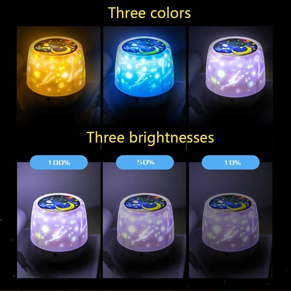 Star Galaxy Projection LED Night Light Bedroom Ceiling Decoration Night Lamp Bedroom Desk Lamp Christmas Children Kids Gifts