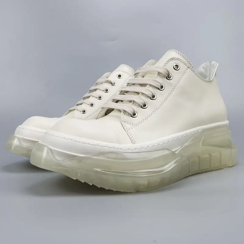 

Ro High-quality Double Bottom Crystal Shoes Men's Heightening Thick-soled Shoes Fashion All-match Casual Sneakers Leather Shoes
