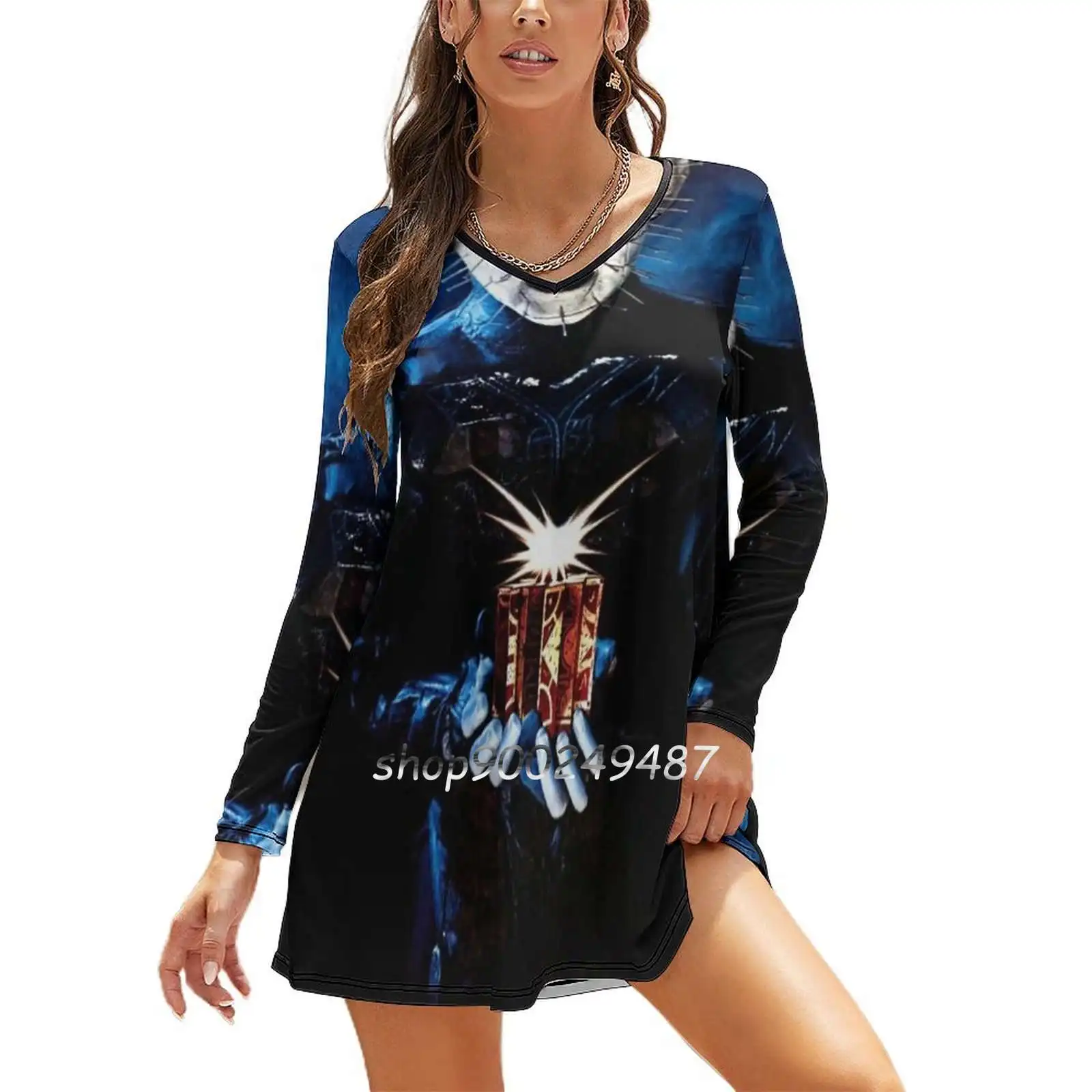 

Платье трапециевидное в Корейском стиле, с длинным рукавом