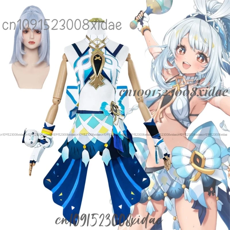 Muinaa Косплей Костюм Игра Genshin Impact Униформа Парик Обувь Костюмы Хэллоуин Вечеринка