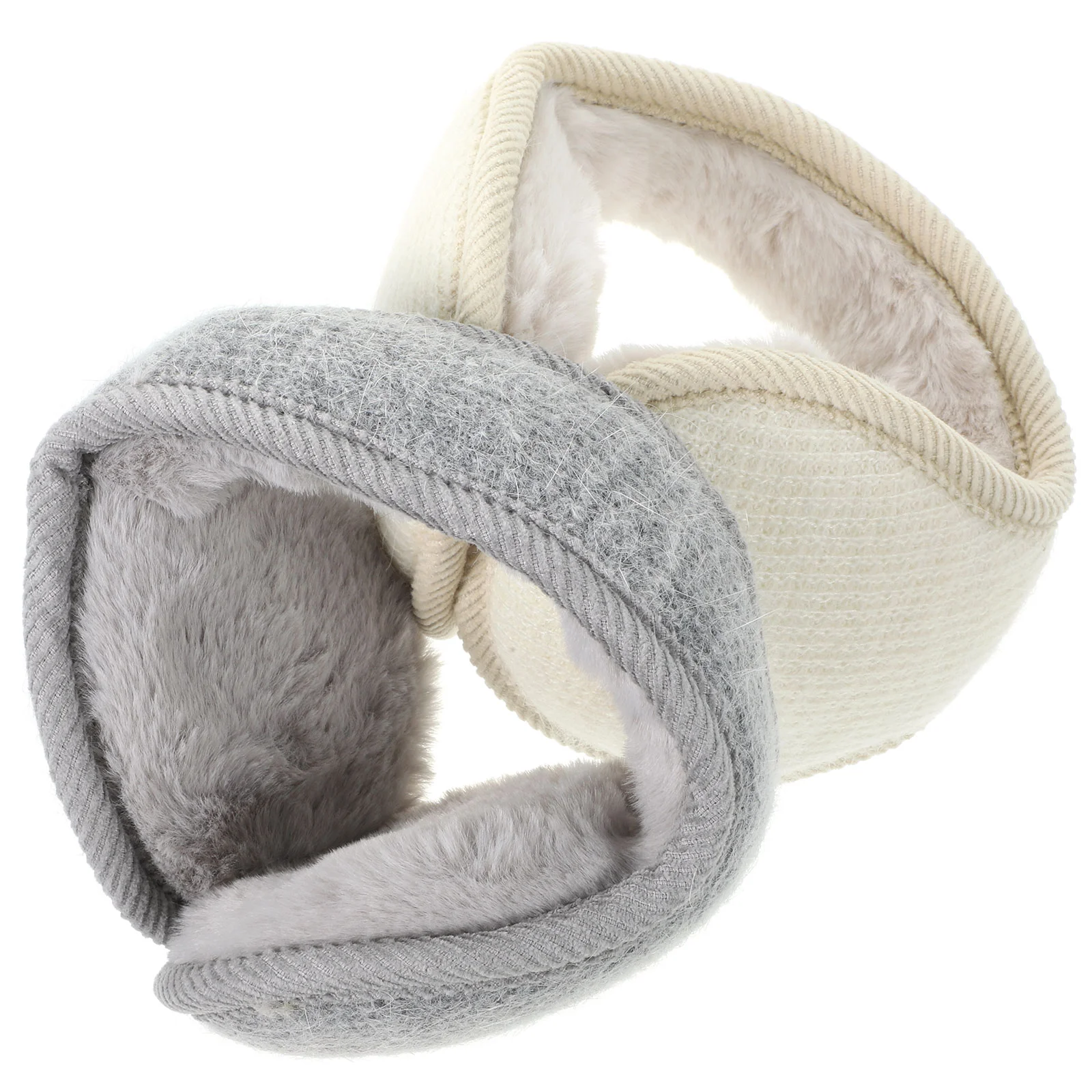 

2 Pcs Ear Cuffs Girl Fold Muffs Protective Warmer Washable Earmuff Protector Plush Men Women