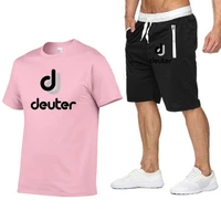 2022 summer mens t shirt shorts suit brand jj short sleeve set printed cotton shirts jogging sweatpants male sportswear