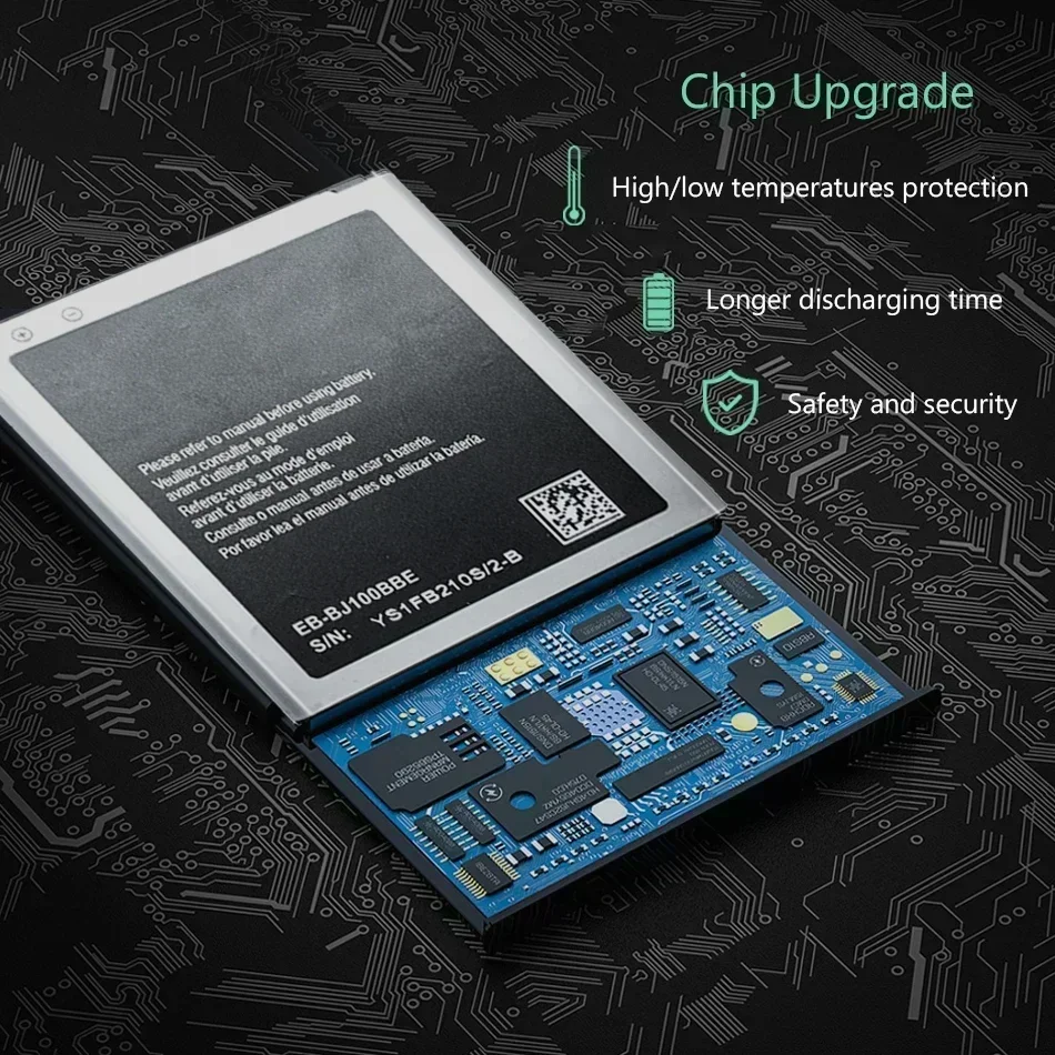 Аккумуляторы для мобильных телефонов 1850 мАч EB-BJ100BBE EB BJ100BBE Samsung Galaxy J1 SM J100 J100F J100H J100M