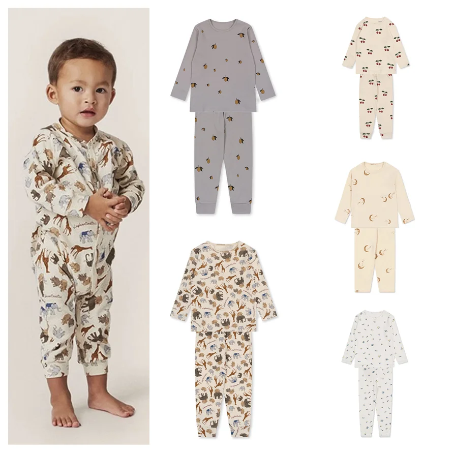 

Pajamas for Kids 2023 New Baby Boys Girls Pajama 6M-6T Cute Printed Toddler Snug Fit Pattern Design Pjs Cotton Sleepwear 파자마