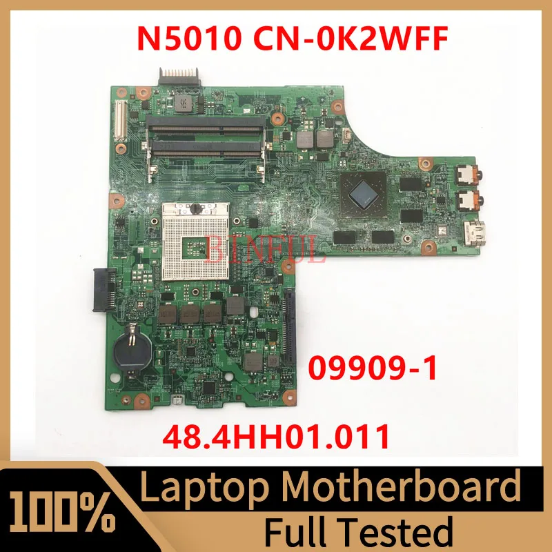 CN-0K2WFF 0K2WFF K2WFF Mainboard For DELL 15R N5010 Laptop Motherboard 48.4HH01.011 09909-1 216-0729042 HM57 100% Full Tested