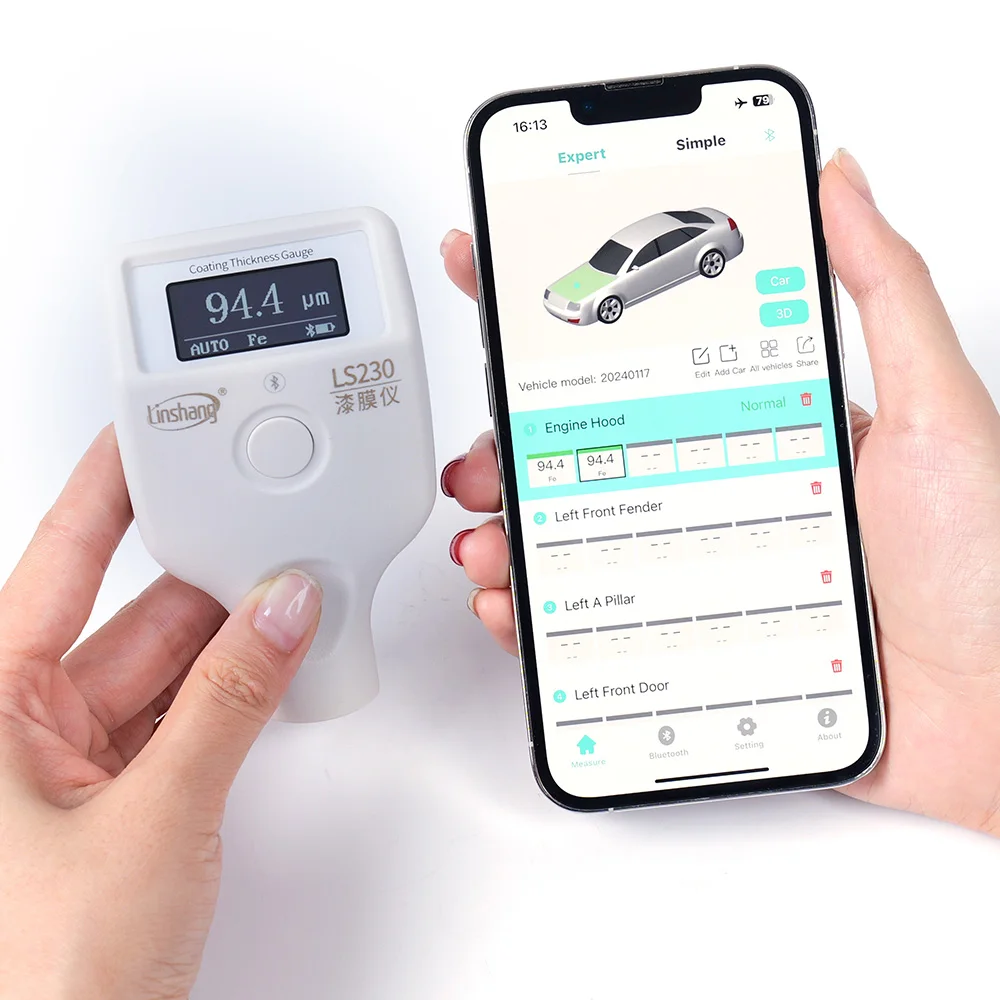 Устройство для проверки толщины лакокрасочного покрытия автомобиля LS230 цифровой