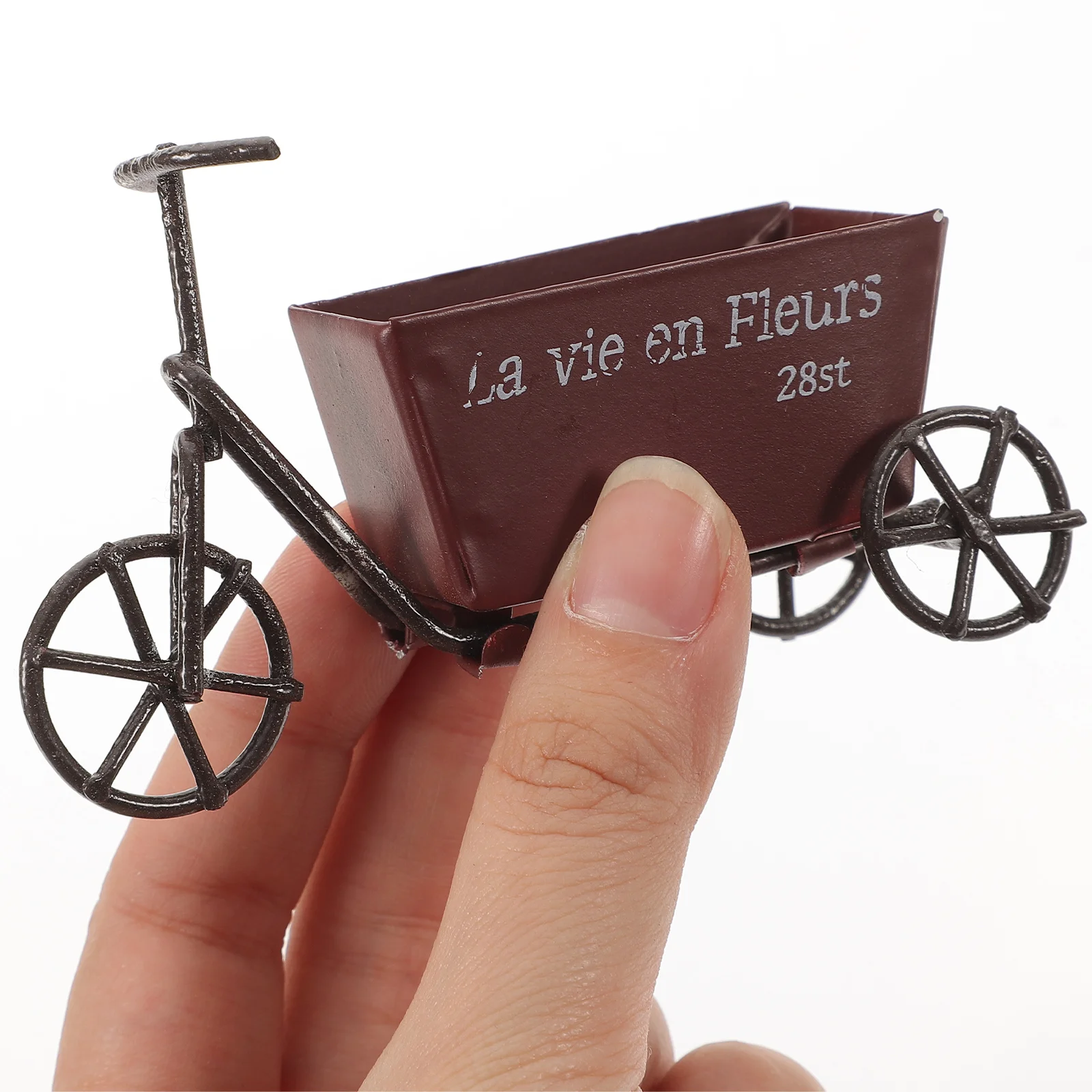 

Bike Flower Pot Mini Bicycle Planter Metal Flower Box Tricycle Plant Stand Decorative Succulent Container Bonsai Home Office