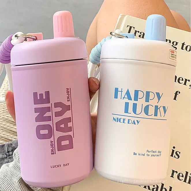 Water Bottle  High Value Korean Version Of Water Cup Portable Cup Newly