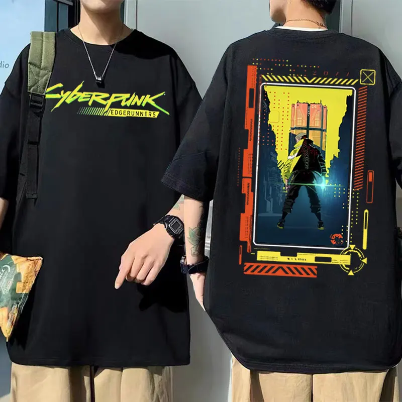 

Двухсторонняя графическая футболка, Качественная мужская крутая черная уличная одежда для мужчин и женщин, Повседневная футболка в стиле хип-хоп