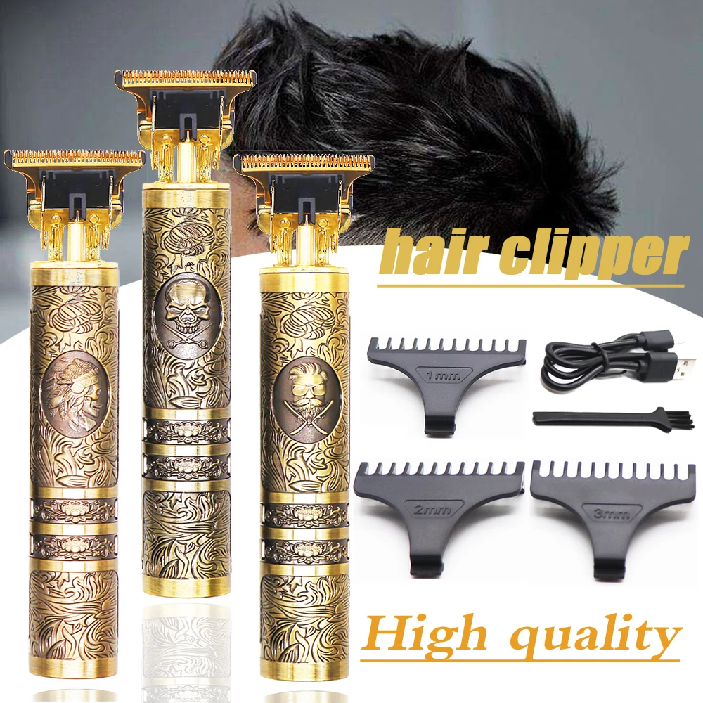 

2022 T9 USB Electric Hair Cutting Machine Rechargeable Hair Clipper Man Shaver Trimmer For Men Barber Professional Beard Trimmer