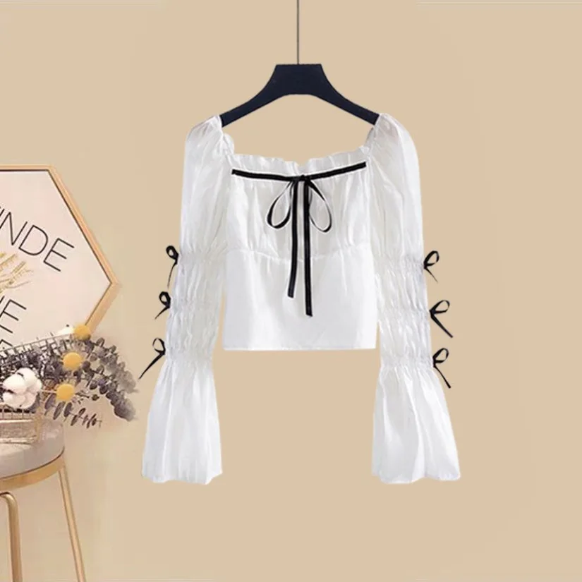 Большой женский весенне-летний комплект 2023 новинка облегающая модная рубашка