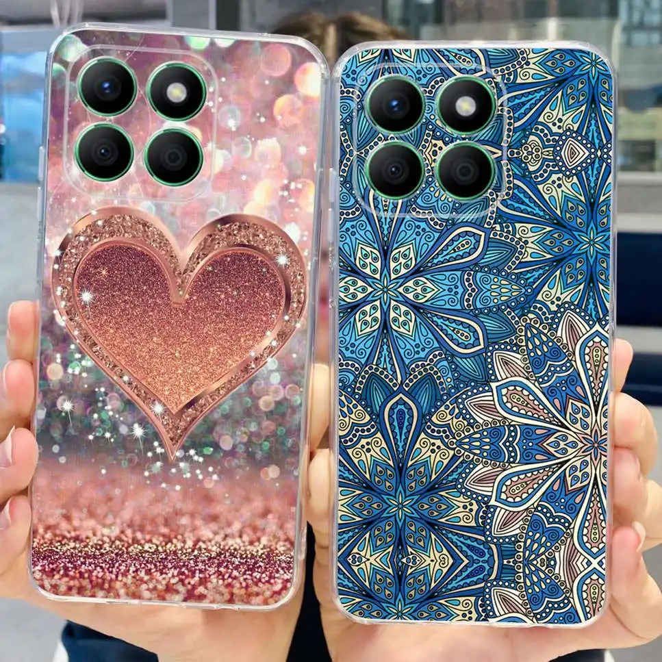 Новый чехол для Honor X8b 6 7 &quot винтажный Мягкий силиконовый из ТПУ с цветами и