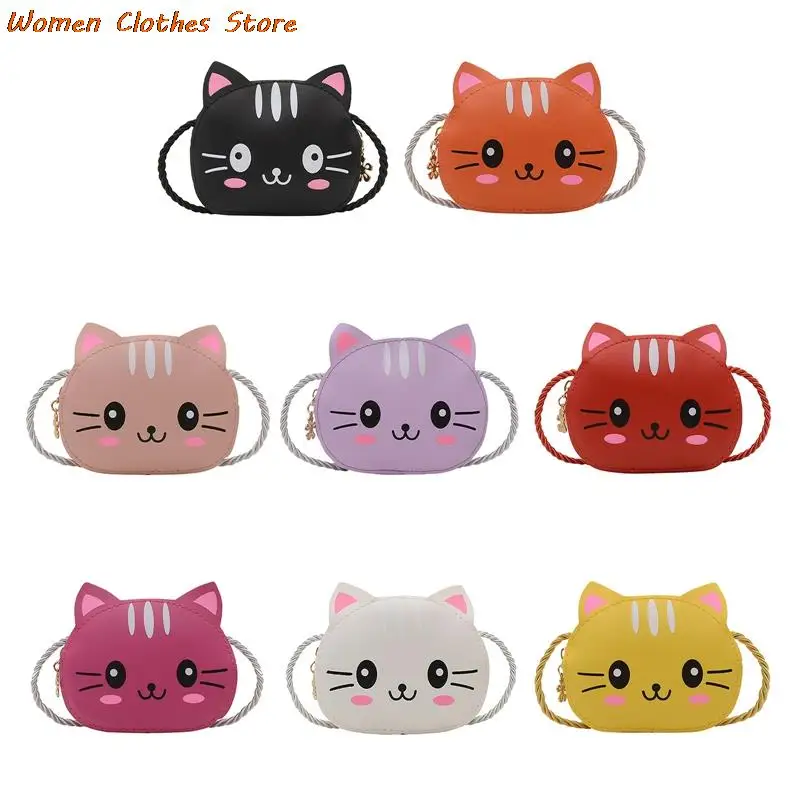 

Cute Cat Children Bag Wild Princess Girls Decoration Bag Toddler Kids PU Messenger Bag Girls Gift Mini Crossbody Bag