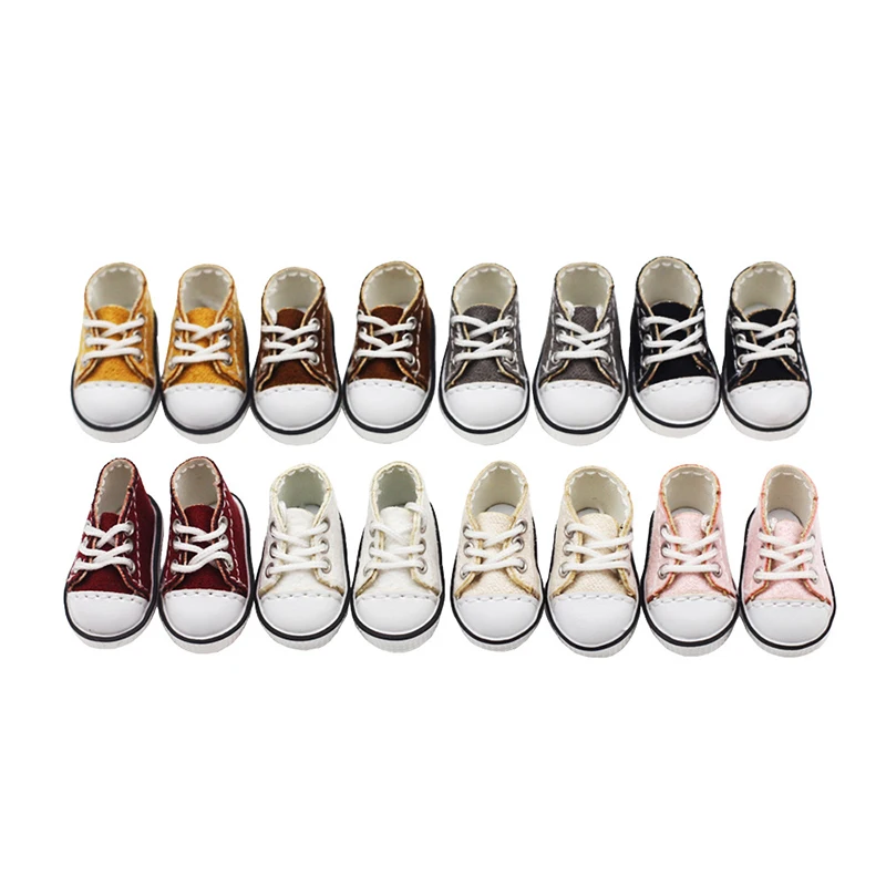 

1 Pair Ob11 DOD Doll Canvas Shoes Sports Shoes With Shoelaces Doll Accessories For Obitsu 11 Holal 1/12 bjd Doll
