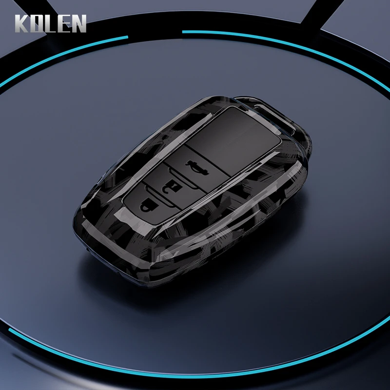 Чехол для автомобильного ключа из АБС-углеродного волокна для Toyota Prius Camry Corolla CHR чехол RAV4 Land Cruiser Prado, защитный чехол, аксессуары