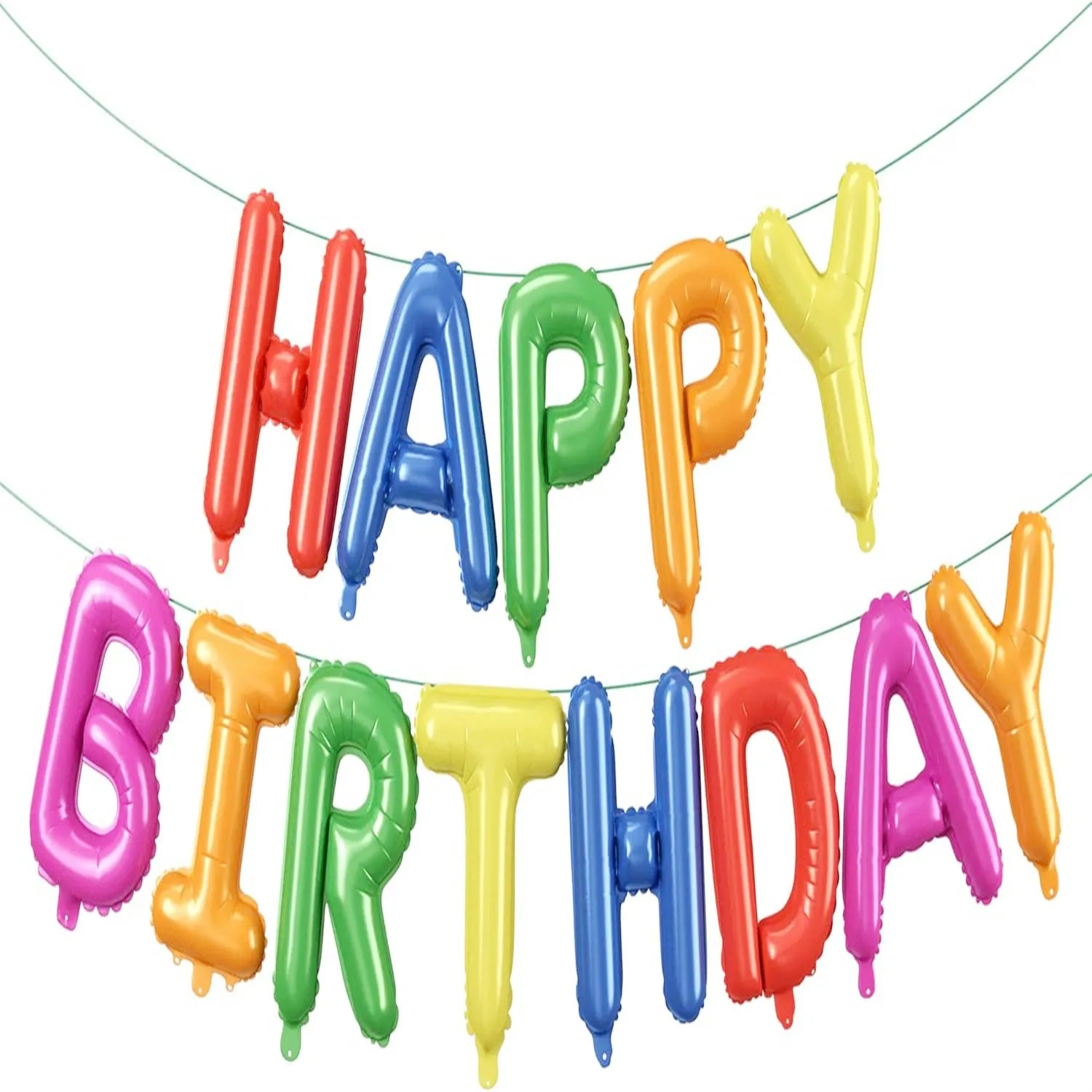 Фото Набор из 33 с днем рождения, включая 13 цветных алюминиевых букв 16 дюймов и 300 цветных плюшевых шариков. Используется для вечеринок на день рождения. №3