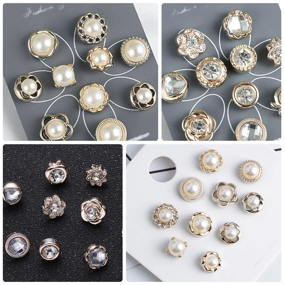 Safety Buckle Creative Cardigan Brooches Artificial Pearl Lapel Pin Fixed Clothes