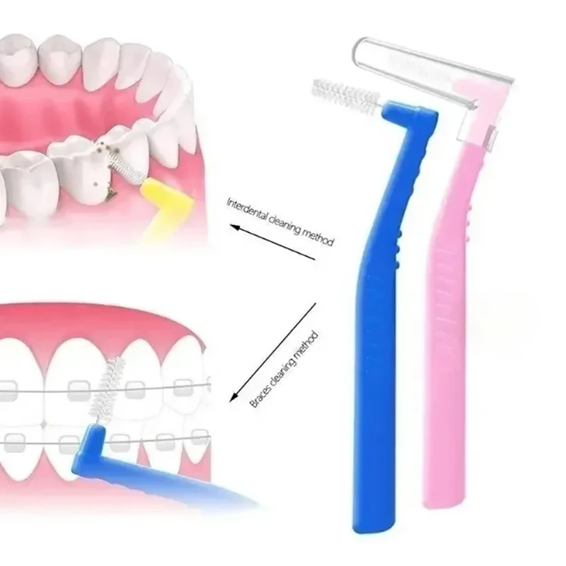 8 шт. L-образная межзубная щетка для чистки зубов