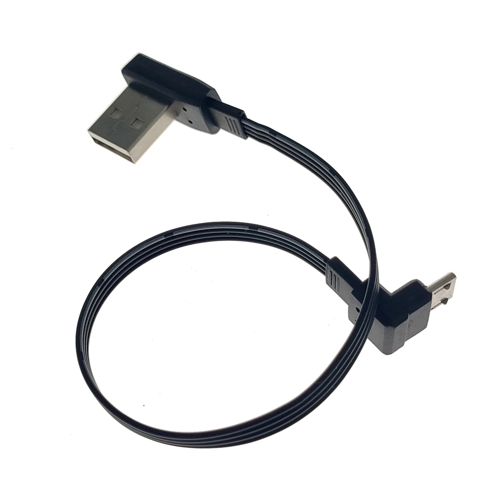 Двойной Угол 0,1 м 0,2 М Micro USB кабель удлинитель USB один стиль штекер до V8 вверх/вниз 90 градусов мягкая зарядка DataCord 0,3 м 0,5 м