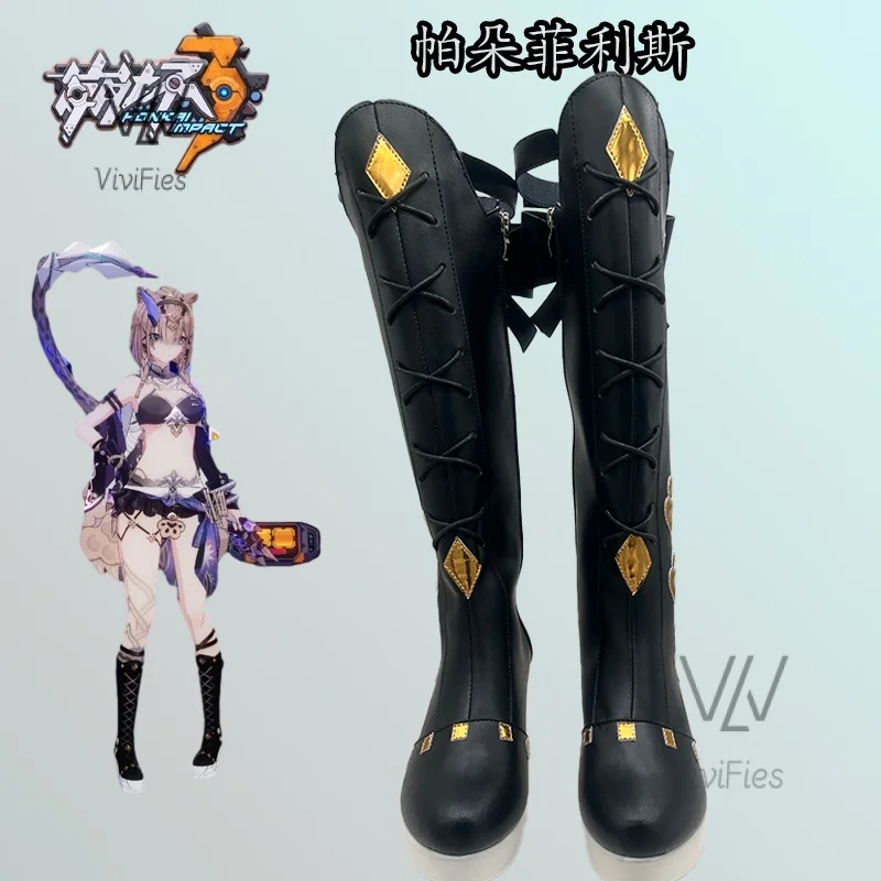 Новинка! Костюм для косплея Honkai Impact Cos Pardofelis черные модные женские ботинки на