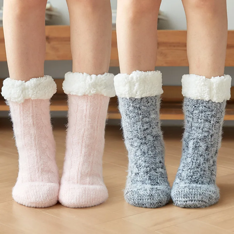 

Рождественские носки, женские носки для пола, мягкая женская обувь, домашние рождественские подарки, силиконовые Нескользящие тапочки для ...