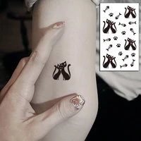 tattoo sticker love cat footprints fish bone anime water transfer temporary fake body art tatoo for kids girl boy