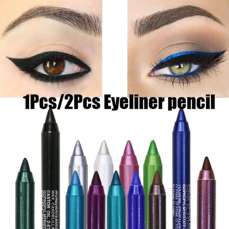 

14 Color Eye Liner Pen Colored Eyeliner Eyeshadow Waterproof Makeup Tools Blue Red Green White Gold Brown Eye Make Up Cosmestics