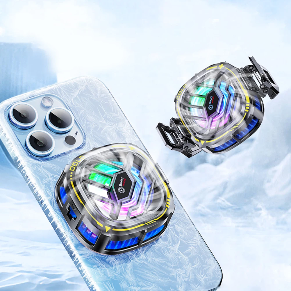 Трехскоростной Регулируемый Магнитный Кулер Для Телефона RGB Светодиодный