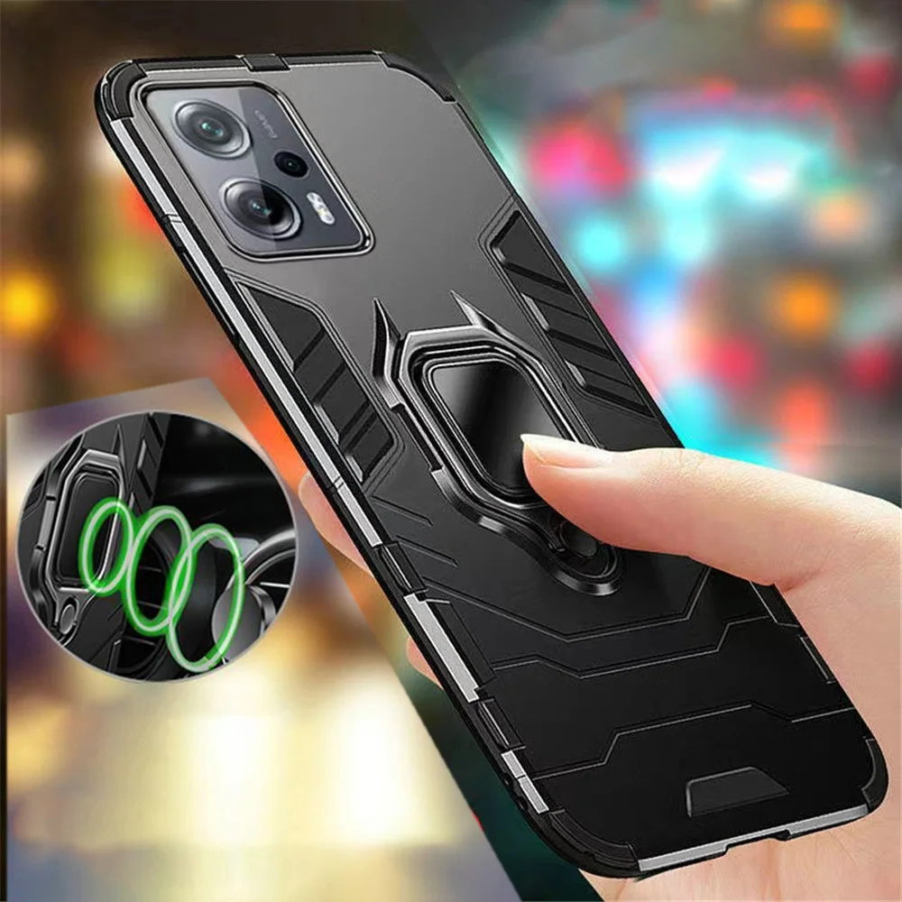 

For Xiaomi Poco X4 GT 5G Case Xiaomi Poco X4 GT X4 Pro NFC 4 in 1 Case on the For Poco X4 GT Funda PocoX4 GT Ring Stand Cover