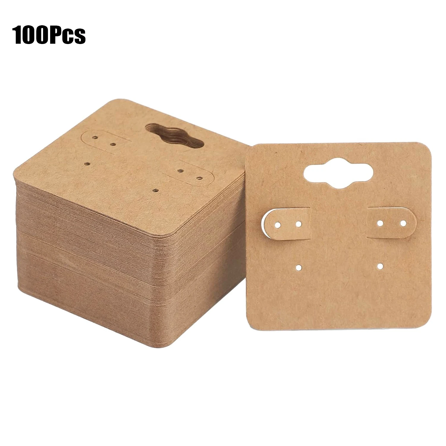 

Карточки для сережек крафт-бумага 100 шт