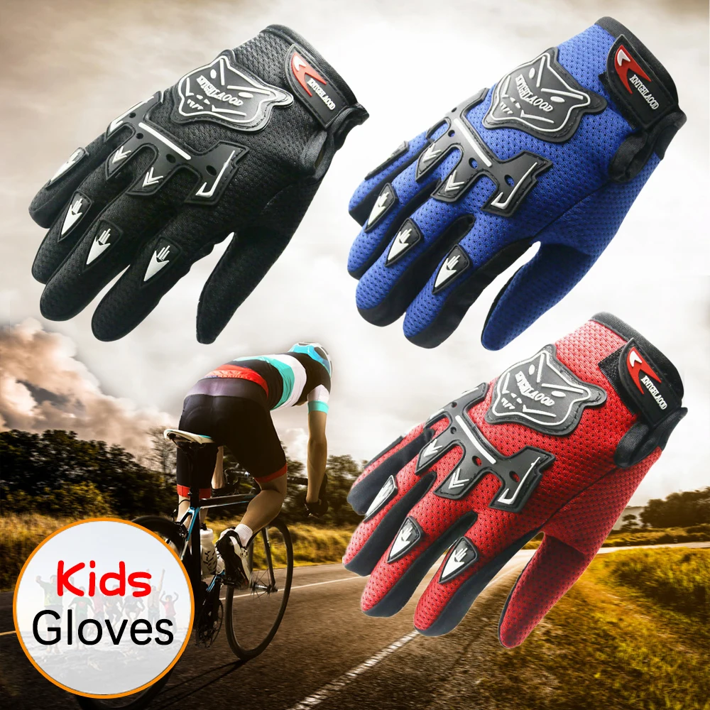 Детские мотоциклетные перчатки закрывающие полпальца для езды на мотоцикле
