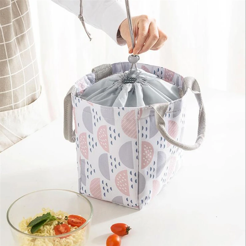 

Waterproof Lunch Bag Beam Mouth Thickening Insulation Bag Breakfast Food Box Fresh Keeping Portable Outdoor Picnic Travel New