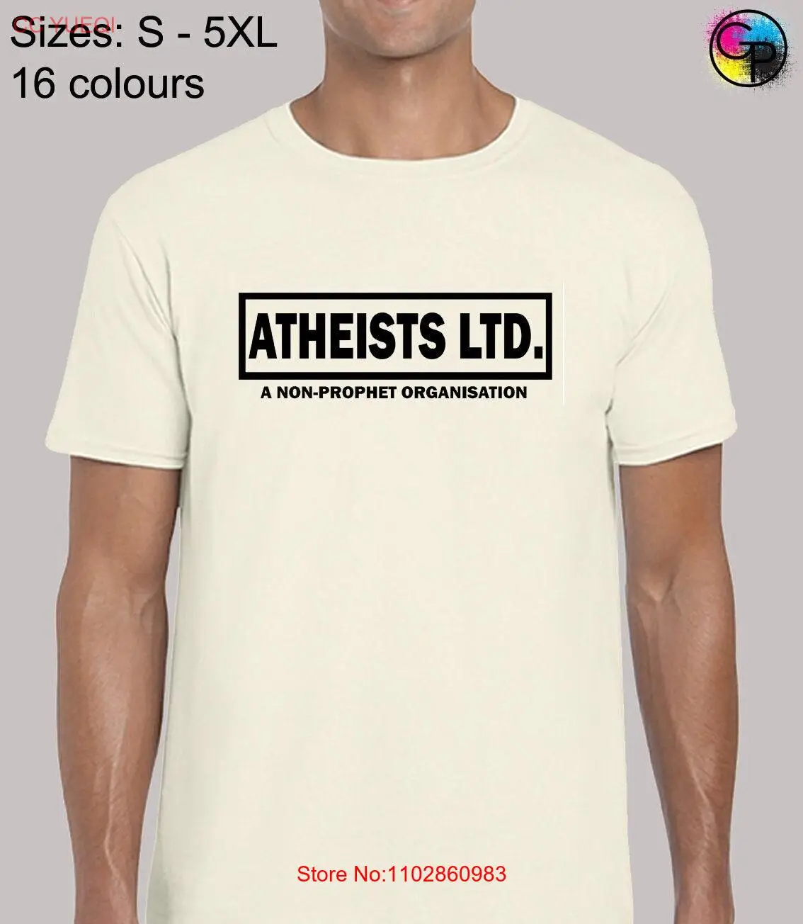 Мужская футболка Atheists ltd унисекс забавная шутка дизайн слогана комедия гумор