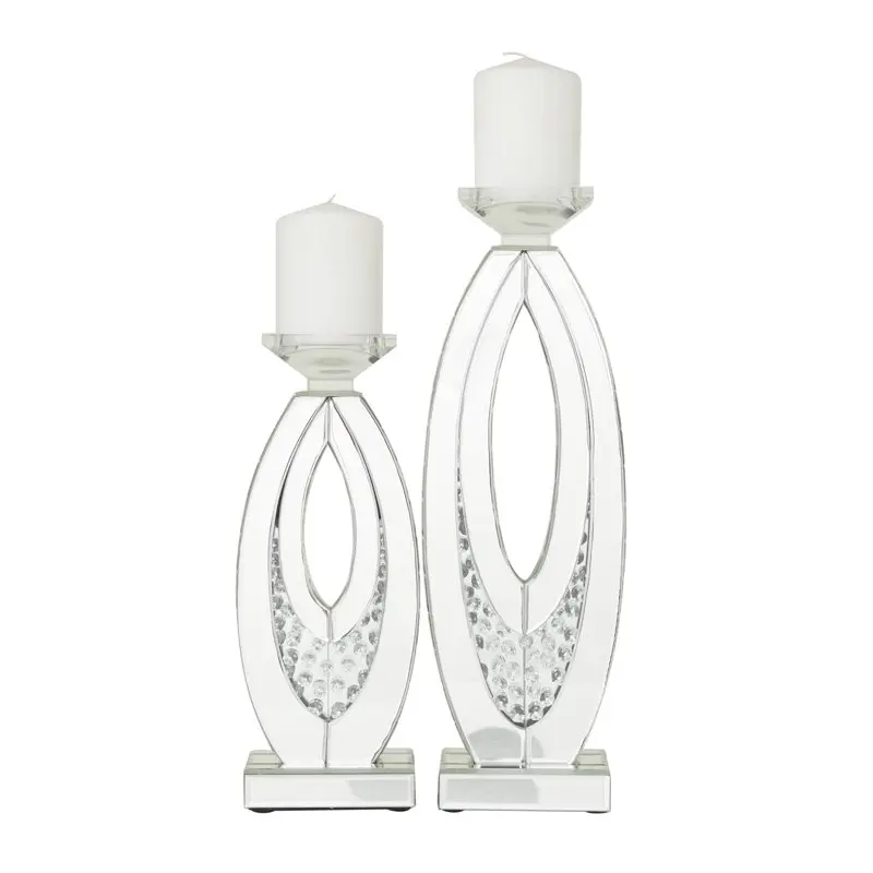 With Mirrored Accents And Crystals, Set Of 2