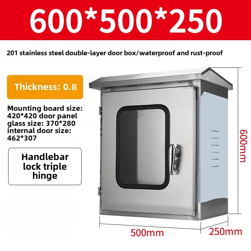 

Двухслойная распределительная коробка из нержавеющей стали 304, наружный непромокаемый водонепроницаемый прибор для мониторинга электрического управления 201