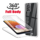 360 полноразмерный противоударный чехол для Samsung A32, телефон bf, ПК + Силиконовый Прозрачный чехол для Galaxy A31, A50, A20, A30S, A32, 4G, Передняя пленка из ПЭТ