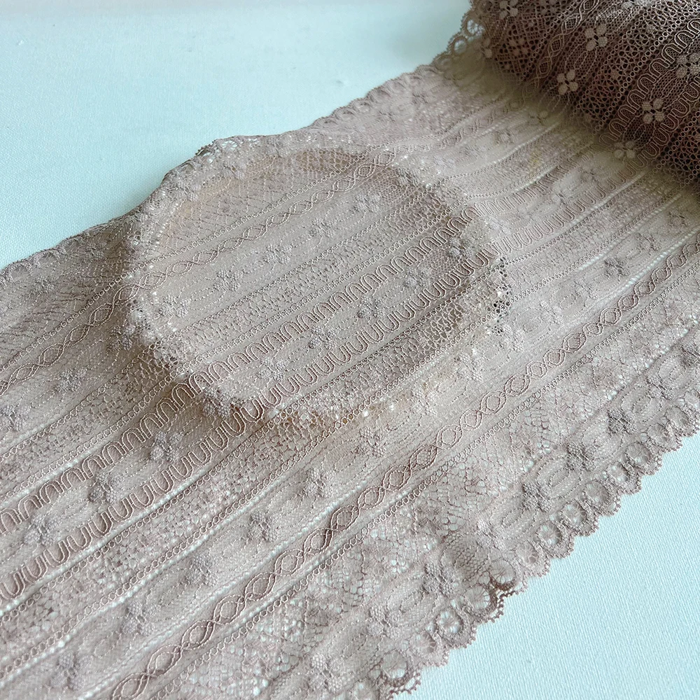 

2 ярда 22 см светло-коричневая эластичная кружевная ткань Швейные аксессуары «сделай сам» Нижнее белье Одежда рукоделие материал для одежды ручная работа H108