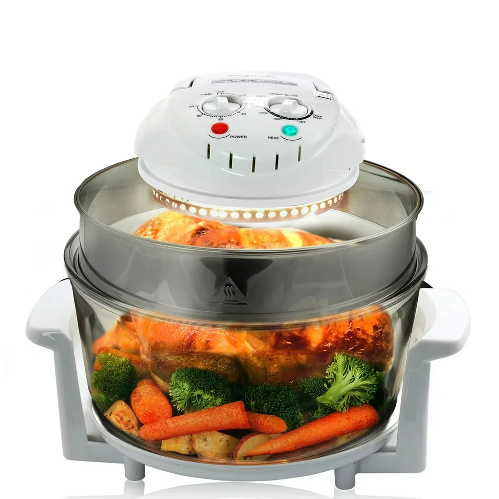 

Countertop 14.25 Inch Halogen Oven Air Fryer/Rotisserie/Roaster in White