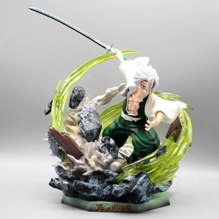 

Demon Slayer Anime Action Figures Agatsuma Zenitsu GK Statue Scene Figure Kimetsu no Yaiba Figurine 32cm