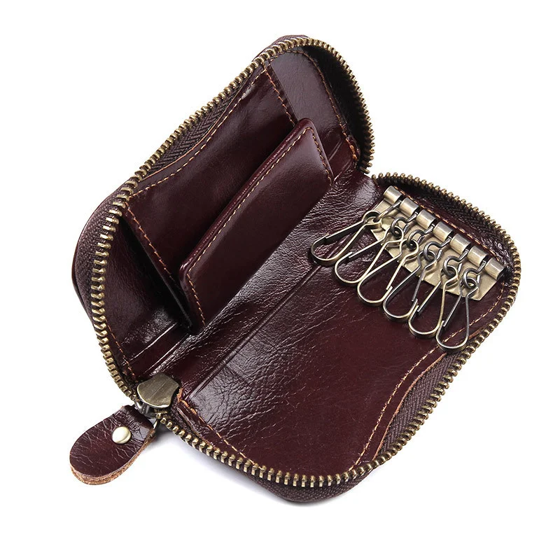 

Genuine Leather Keycase Key Holder for car key bag cow leather coin purse men women cases wallet