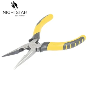 Функциональные изолированные не скользящие диагональные плоскогубцы 6 дюймов, плоскогубцы для игл Электрический провод, хром-ванадиевый изогнутый ручной инструмент