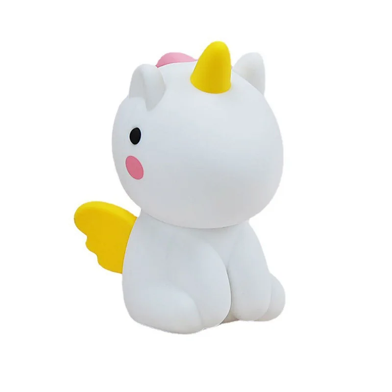 

Atmosphere Lamp 1200mah Charge Multi-role Ins Wind Cute Cartoon Bedside Lamp Desk Lamp Silicone Usb Housewear Furnishings