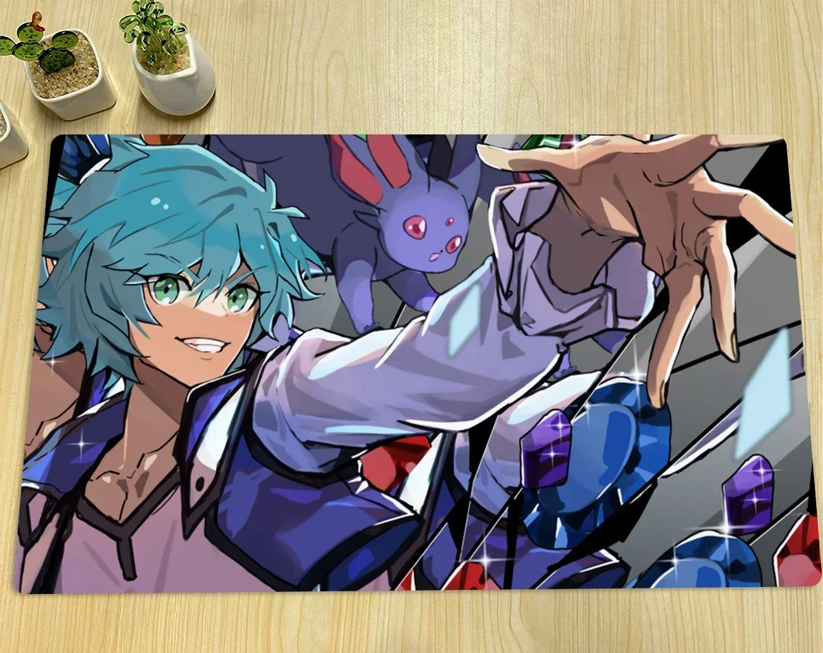 YuGiOh Playmat Jesse Anderson TCG CCG Коврик Crystal Beast Ruby Carbuncle для настольной игры Коллекционный
