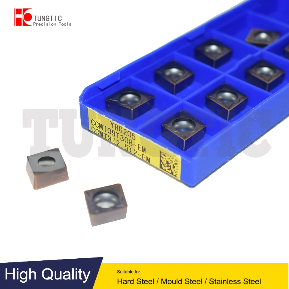 Фреза стандартная CCMT09T308-EM YBG205 YBG202 CCMT3(2.5)2-EM General Turning Cutter Inserts Carbide Lathe Tools Positive-Medium