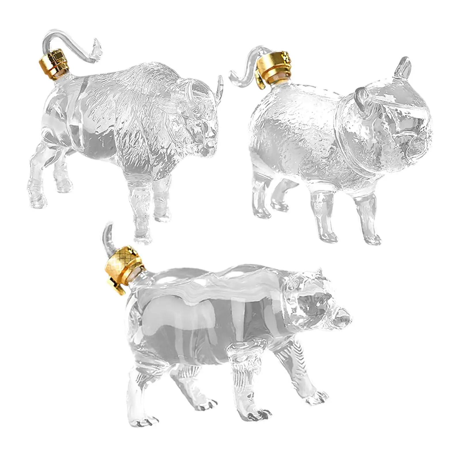 

Прозрачный Декантер для виски в форме животного, новинка, украшение, бренди для подарка