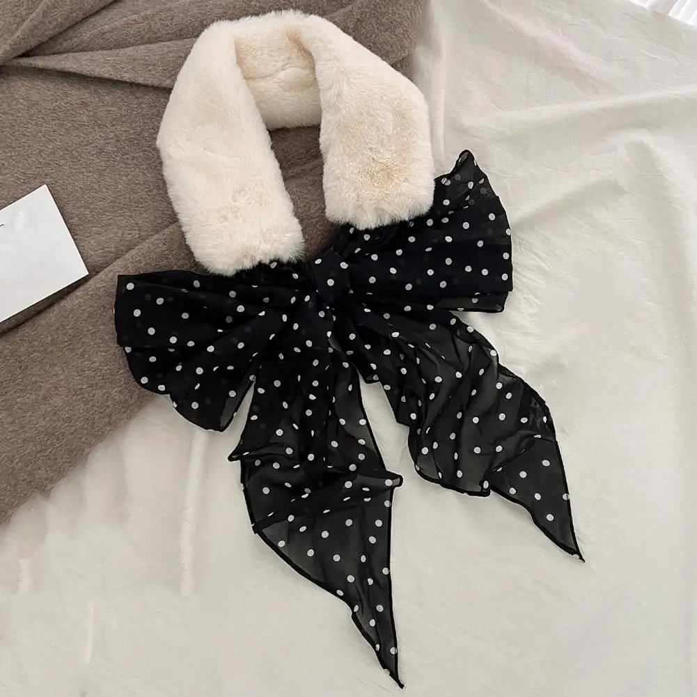 Новый зимний толстый теплый шарф из искусственного кроличьего меха с воротником