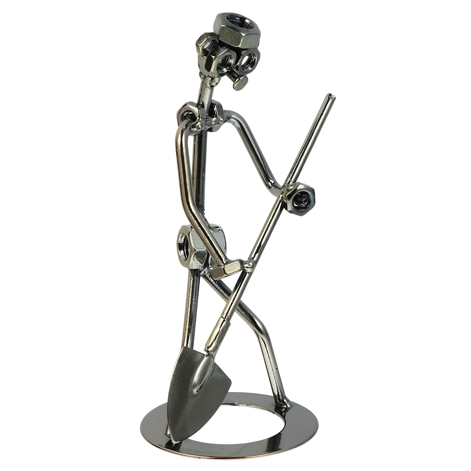 

Iron Decoration Farmervintage Modern Sculpture Table Desktop Figure Ornament Craft Metal Office Ornaments Diycrafts Decor