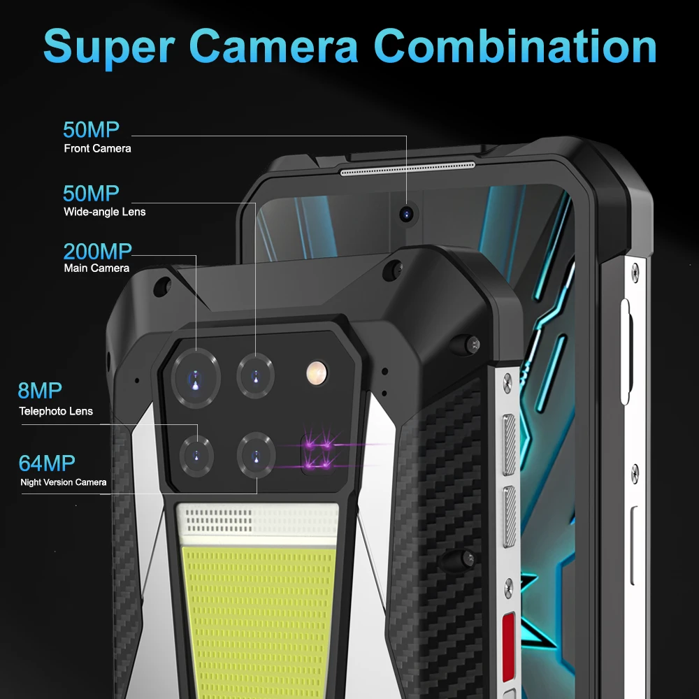 Фото Unihertz 8849 Tank 3 от смартфона 5G 32 ГБ + 512 ГБ 200 МП 120 Гц 23800 мАч 120 Вт Зарядное устройство Размер мобильного телефона 8200 Мобильный телефон №4